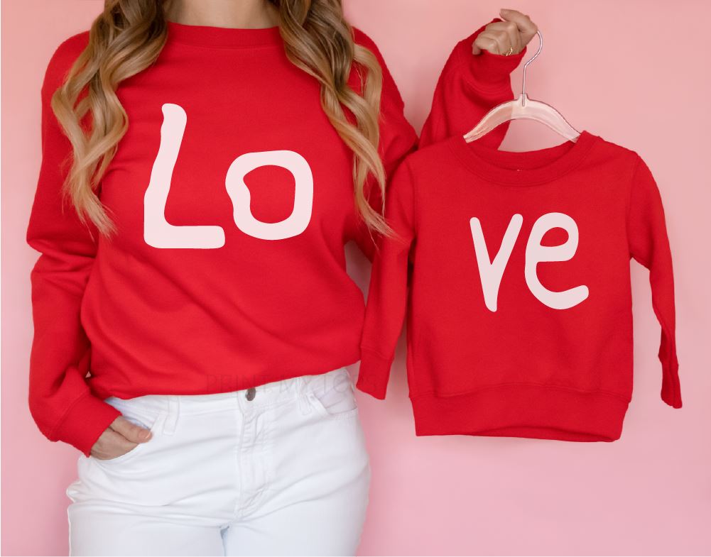 Mummy & Child Matching LOVE Sweatshirts