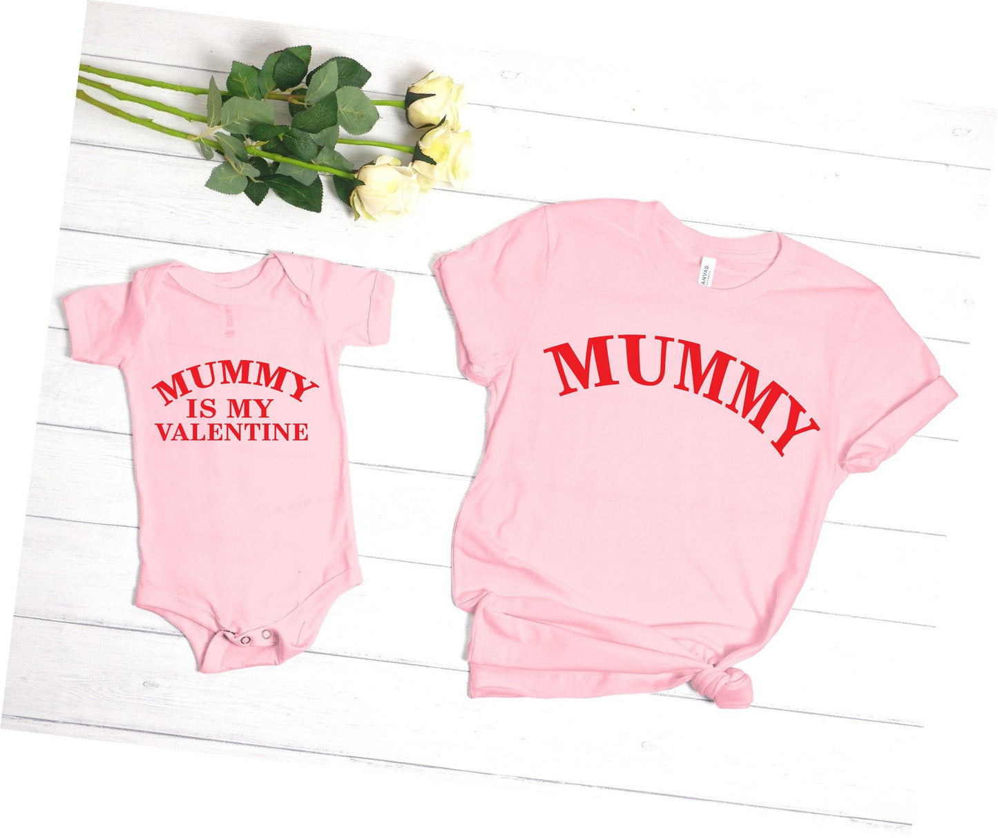 Mummy & Mummy Is My Valentine Matching T-Shirt/Bodysuit