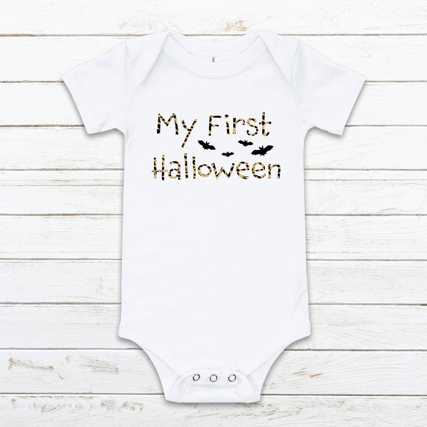 My First Halloween Baby White Bodysuit