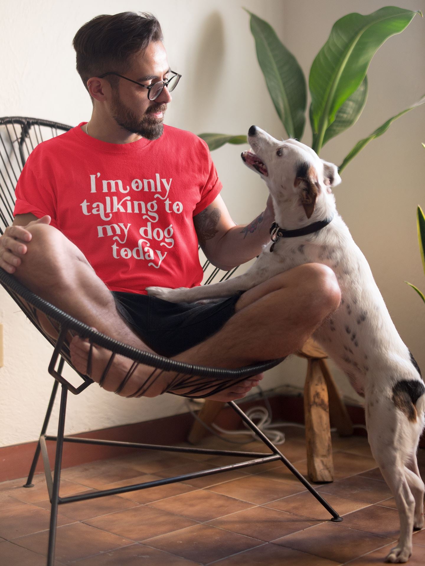 Only Talking to my Dog Today Mens Slogan T-Shirt