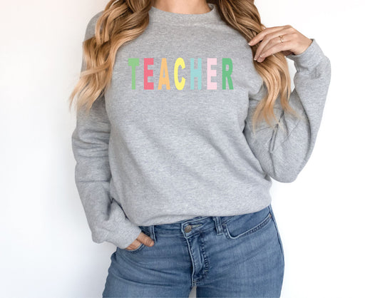 Pastel Teacher Sweatshirt