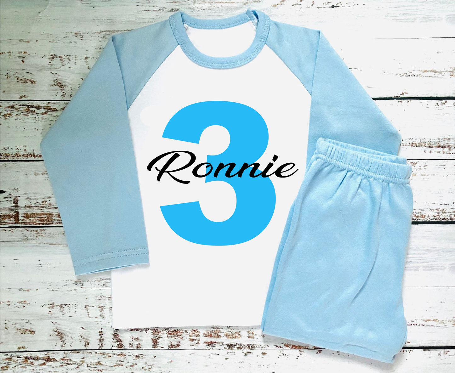 Personalised Age and Name Birthday Pyjamas