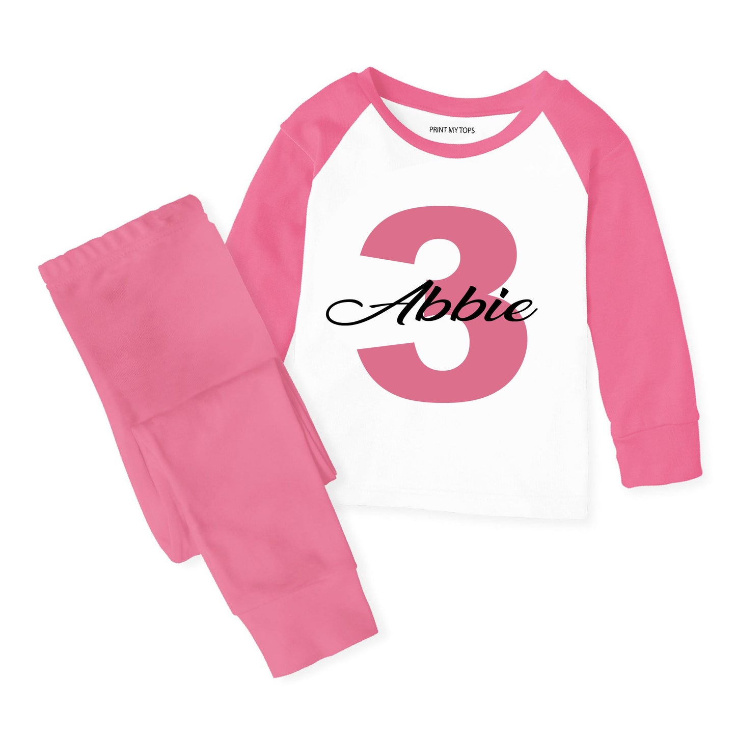 Personalised Age and Name Birthday Pyjamas