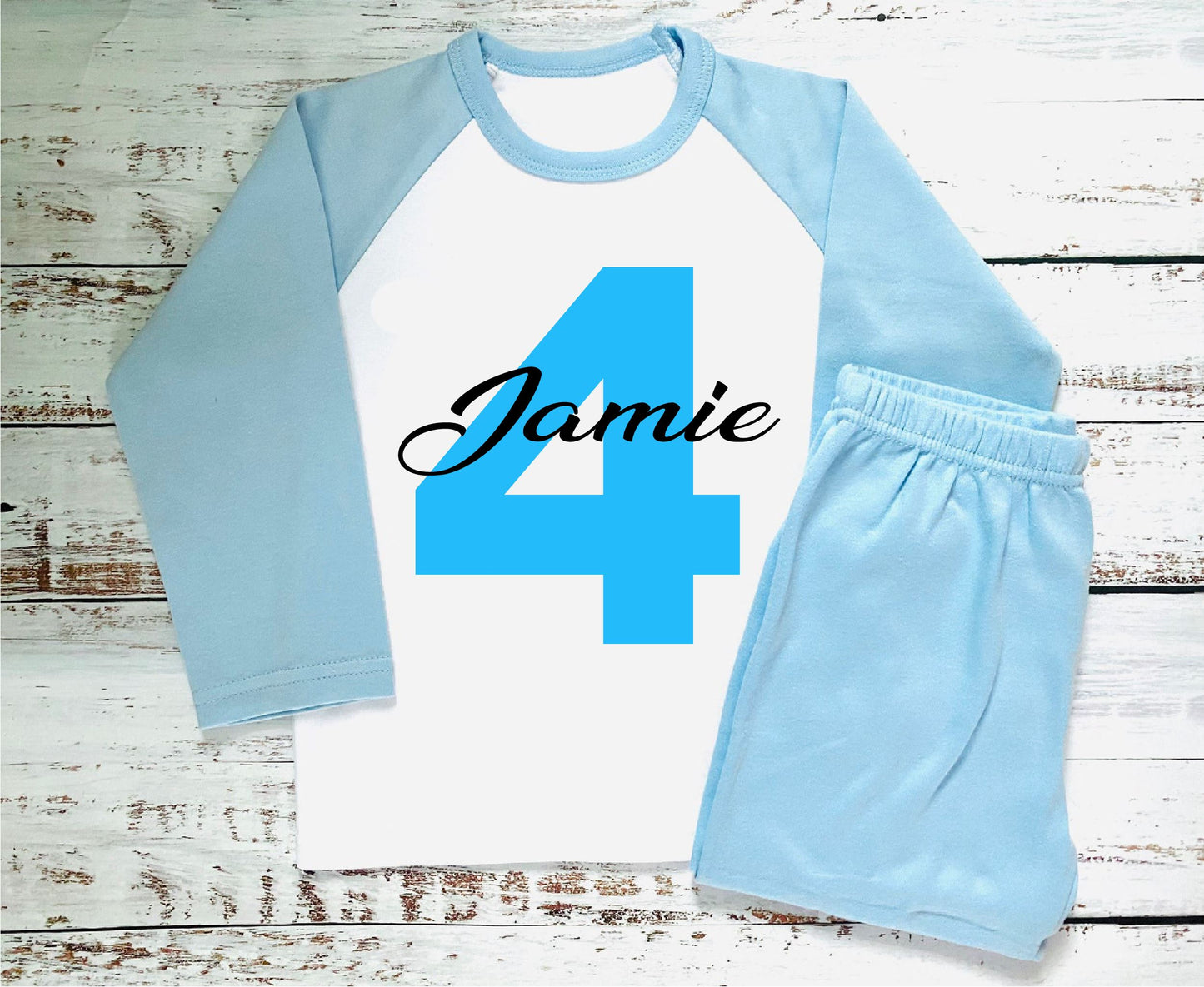 Personalised Age and Name Birthday Pyjamas