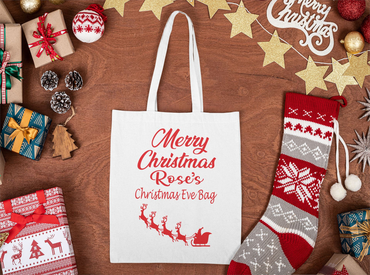Personalised Christmas Eve Bag