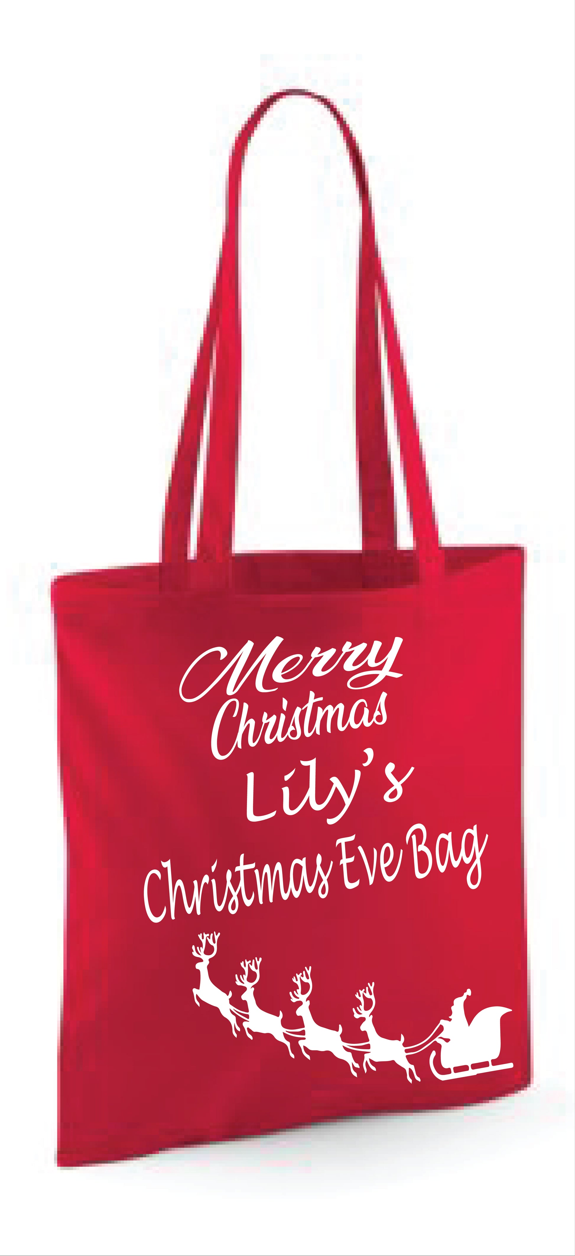 Personalised Christmas Eve Bag Gift Bag