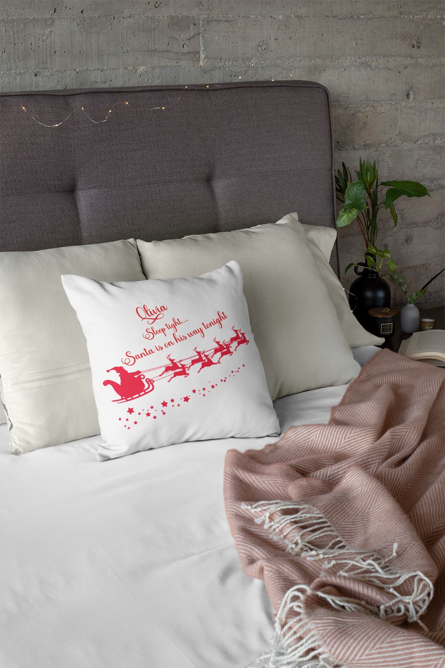 Personalised Christmas Eve Cushion
