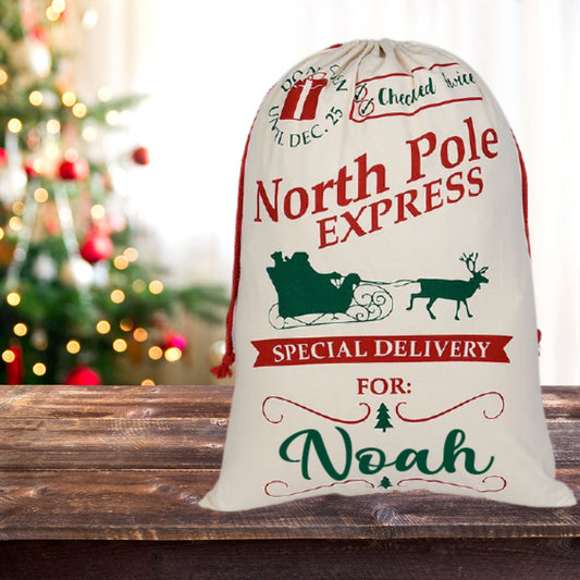 Personalised Christmas Present Gift Sack