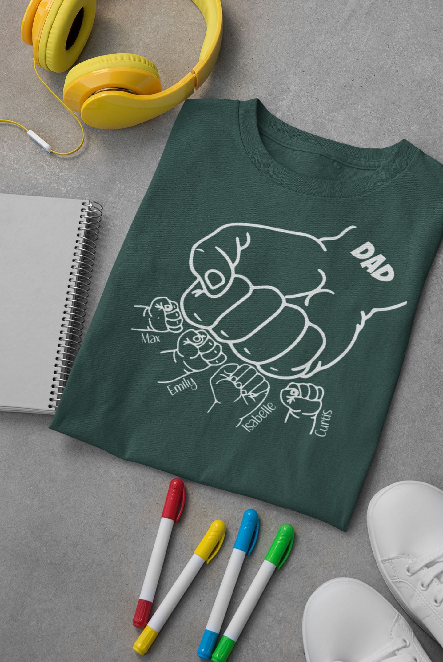 Personalised Dad Fist Punch T-shirt