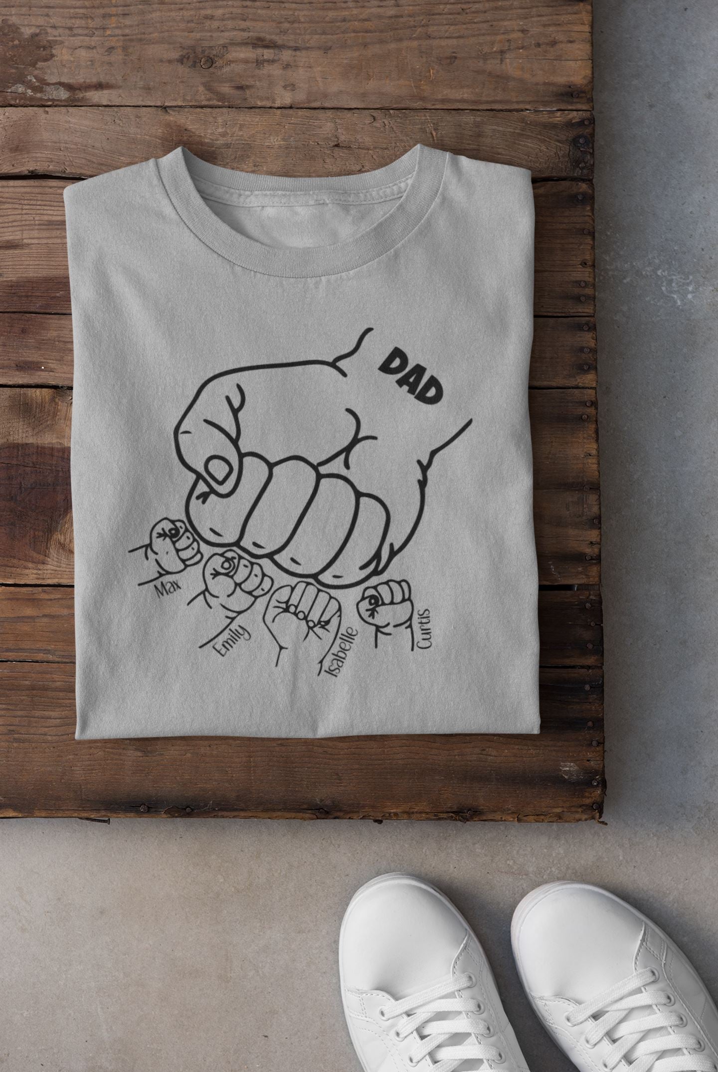Personalised Dad Fist Punch T-shirt