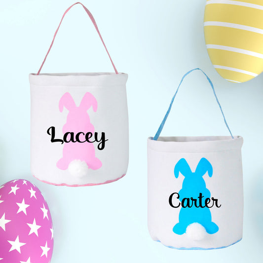 Personalised Easter Egg Hunt Bunny Basket