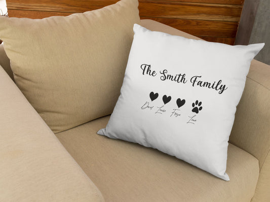 Personalised Family Cushion