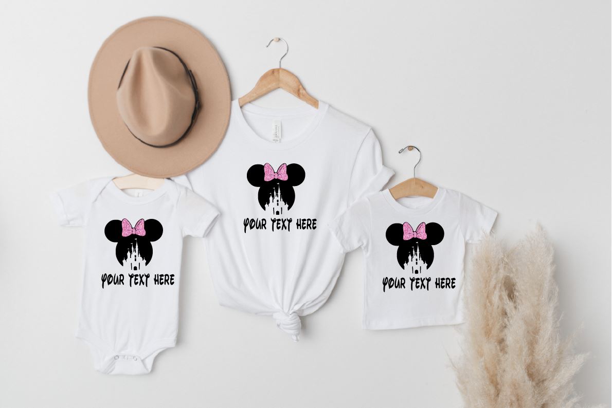 Personalised Family Matching Holiday Castle T-shirts