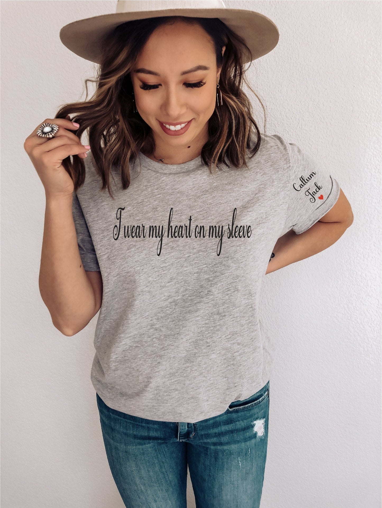 Personalised Heart on my sleeve T-shirt