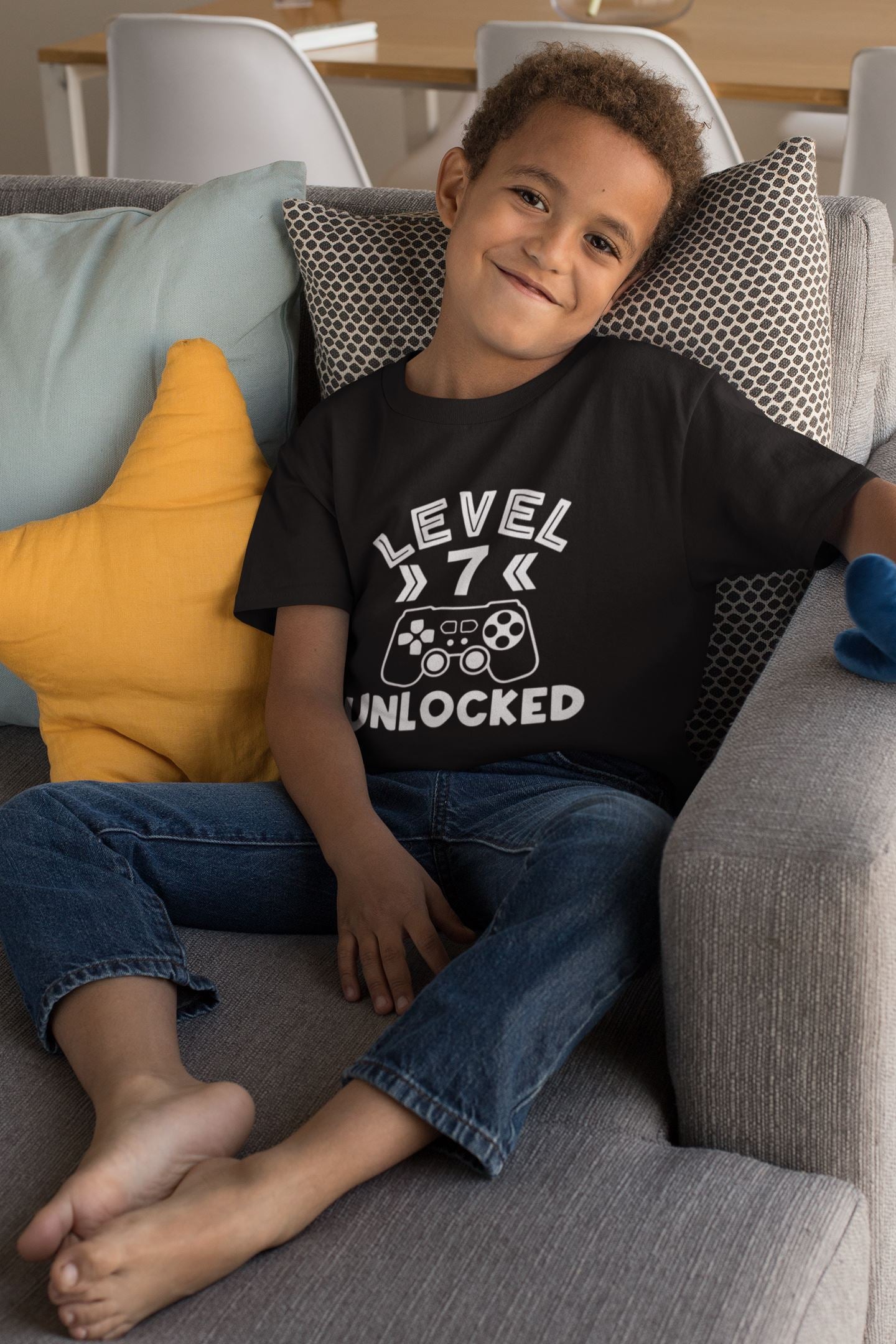 Personalised Kids Birthday Age Level Unlocked T-Shirts