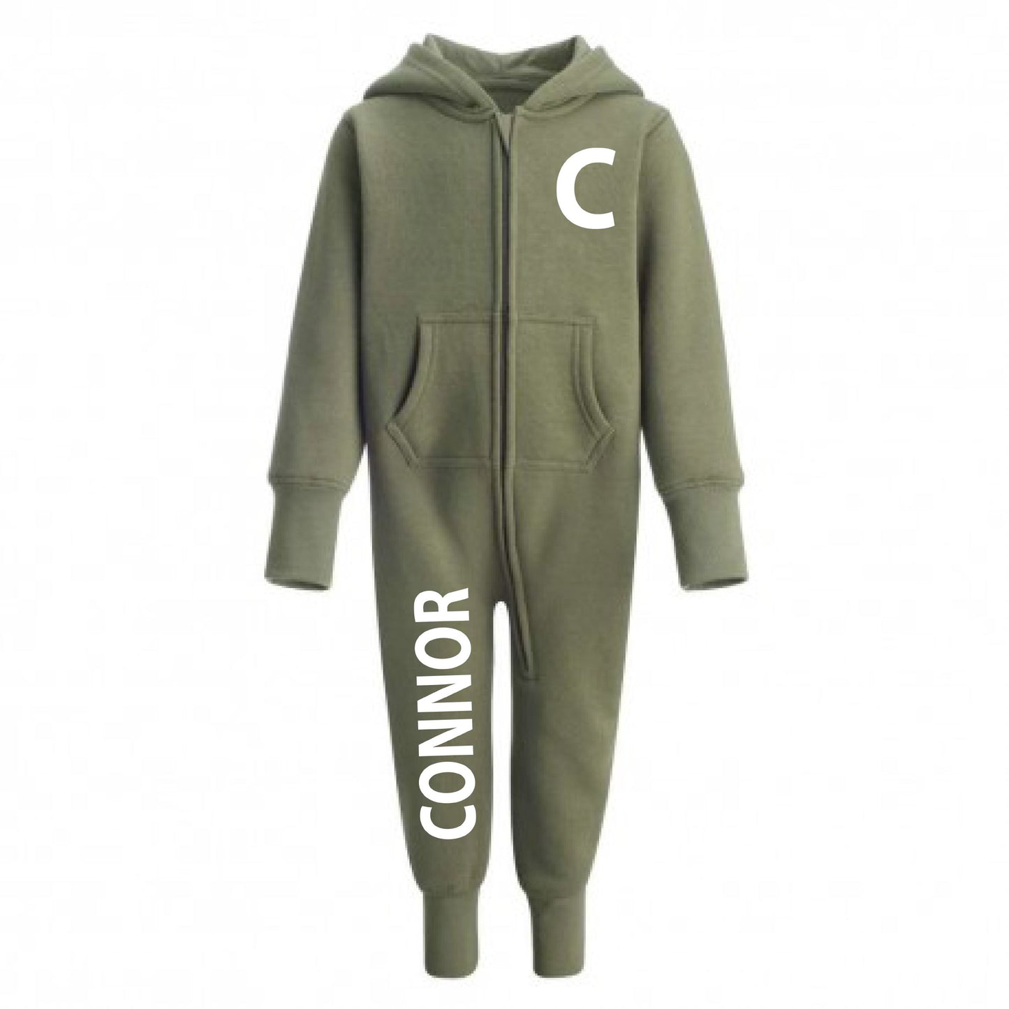 Personalised Kids Loungewear Onesie With Initial and Name on Front