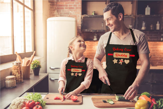 Personalised Matching Baking Crew Aprons