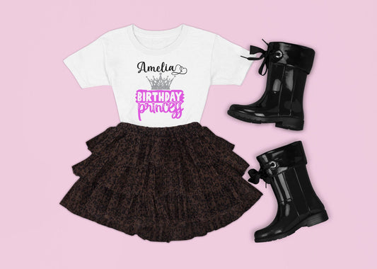 Personalised Matching Family Birthday Princess T-Shirts