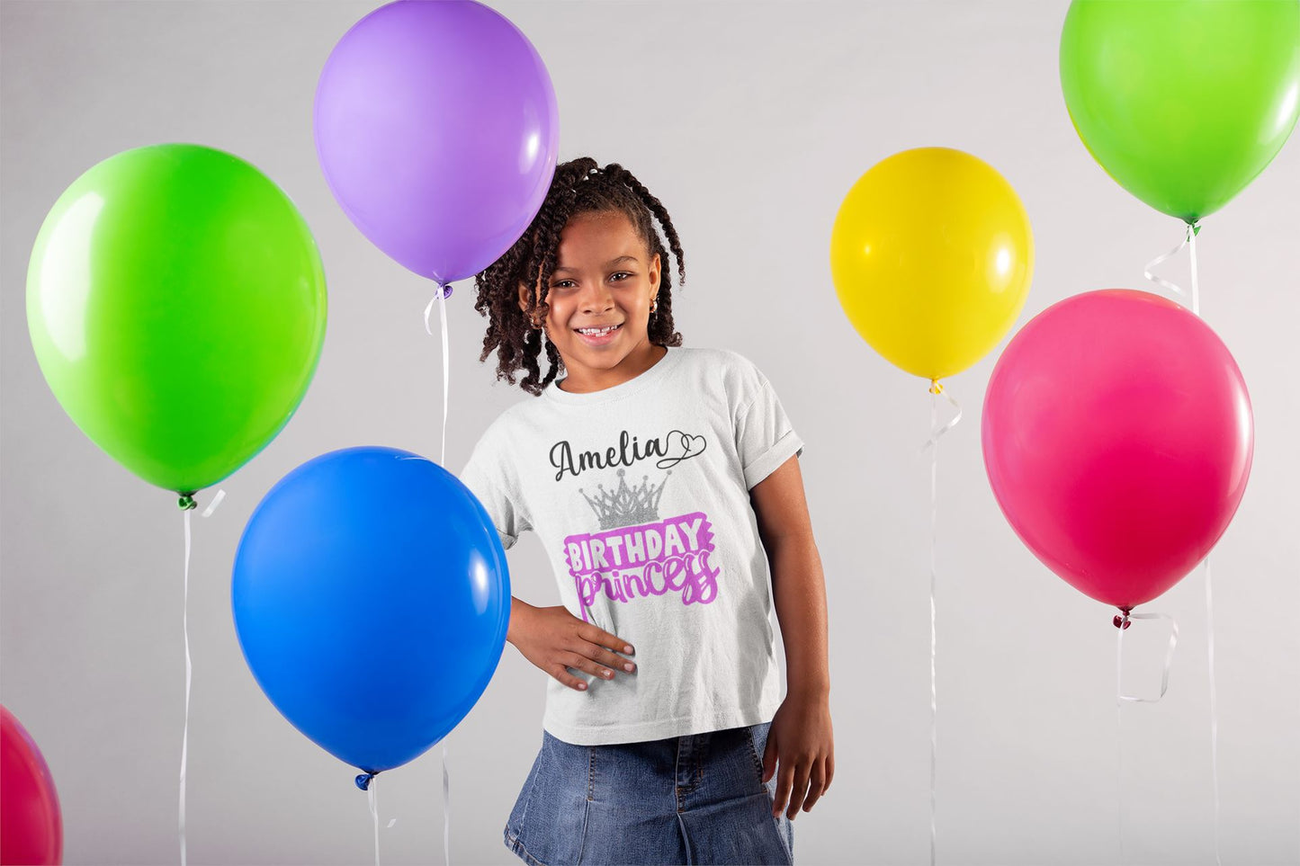 Personalised Matching Family Birthday Princess T-Shirts