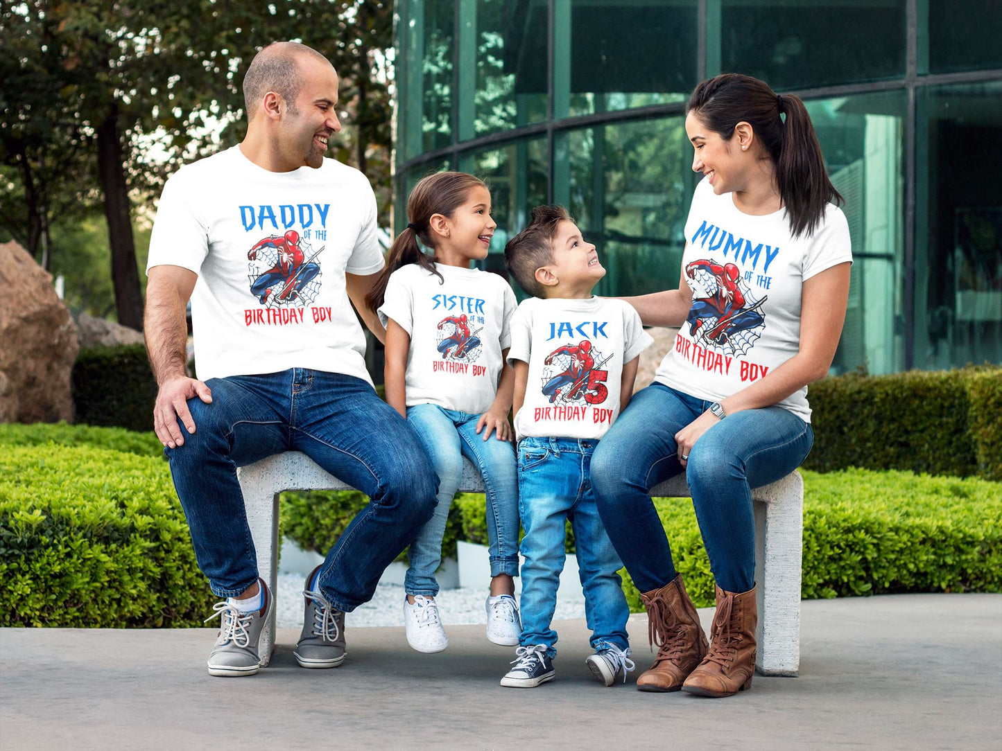 Personalised Matching Family Birthday T-Shirts