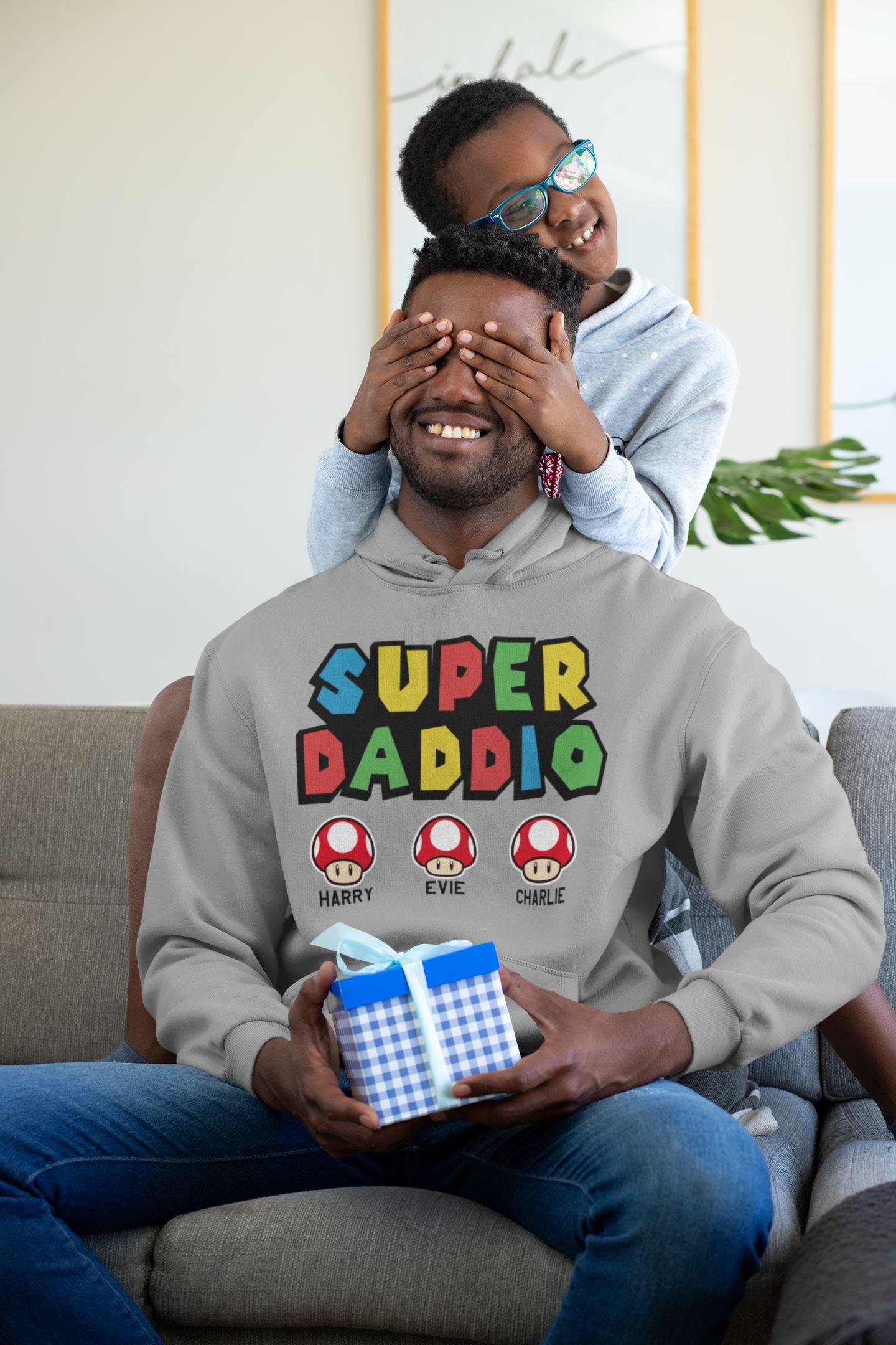 Personalised Mens Super Daddio Hoodie