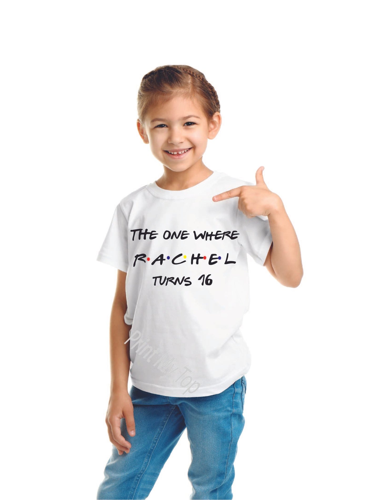 Personalised TV Friends Birthday Tshirt Top