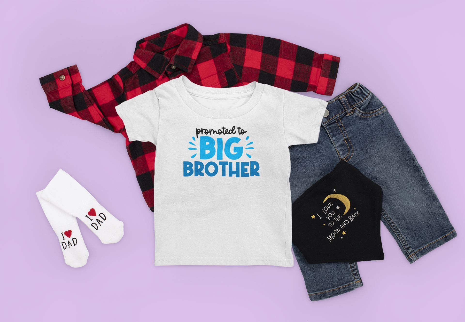 Promoted to Big Sister Brother Birth Pregnancy Announcement T