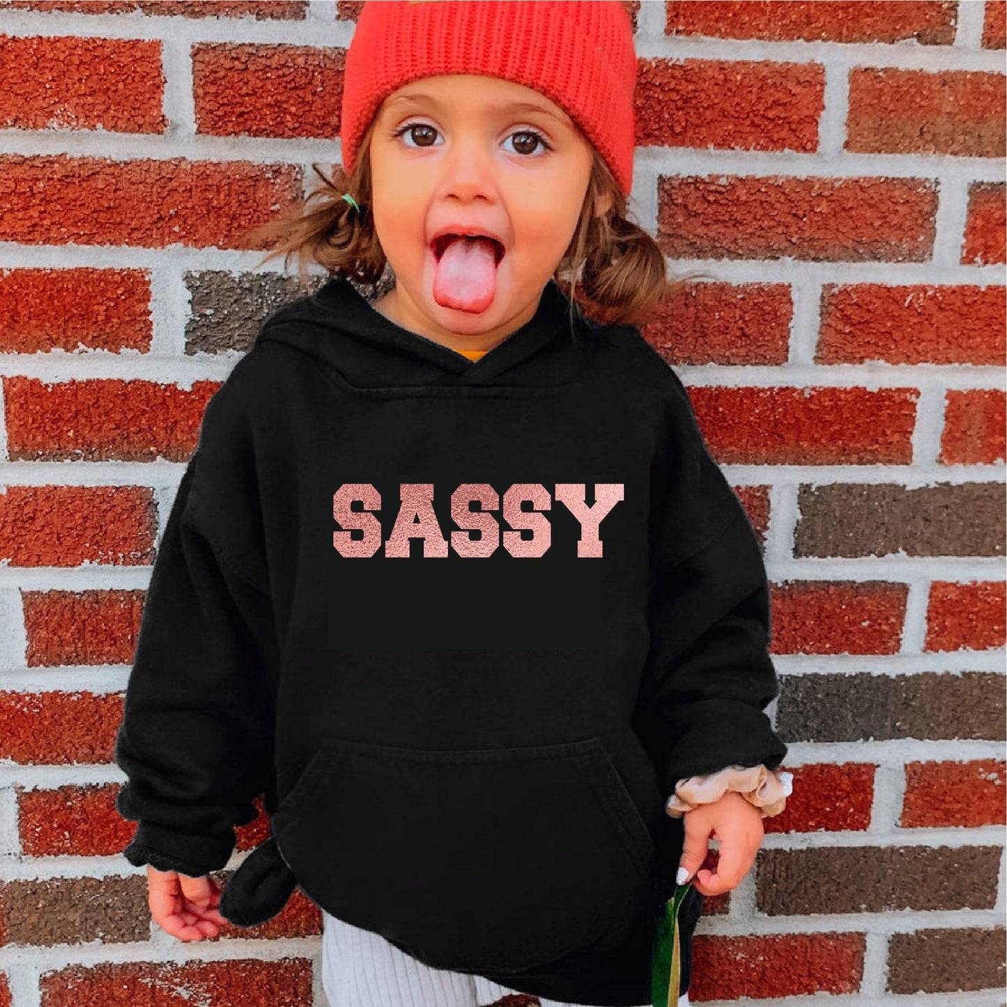Rose Gold Sassy Girls Hoodie
