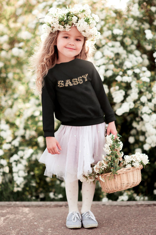 Sassy Girls Black Sweatshirt