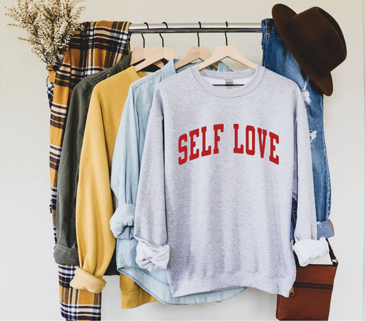 Self Love Slogan Sweatshirt