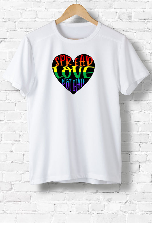 Spread Love Not Hate Pride T-shirt
