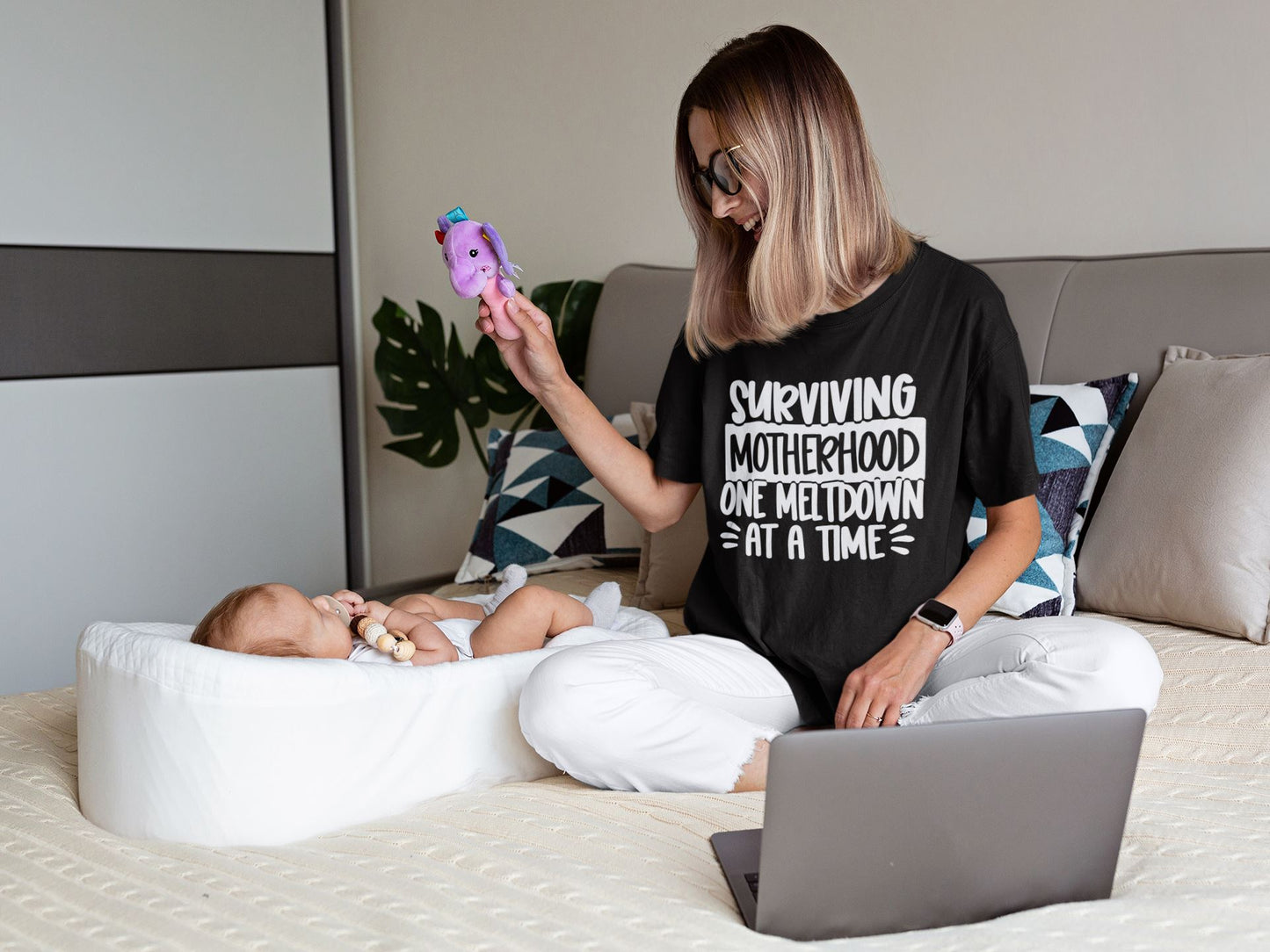 Surviving Motherhood one Meltdown at a time T-shirt