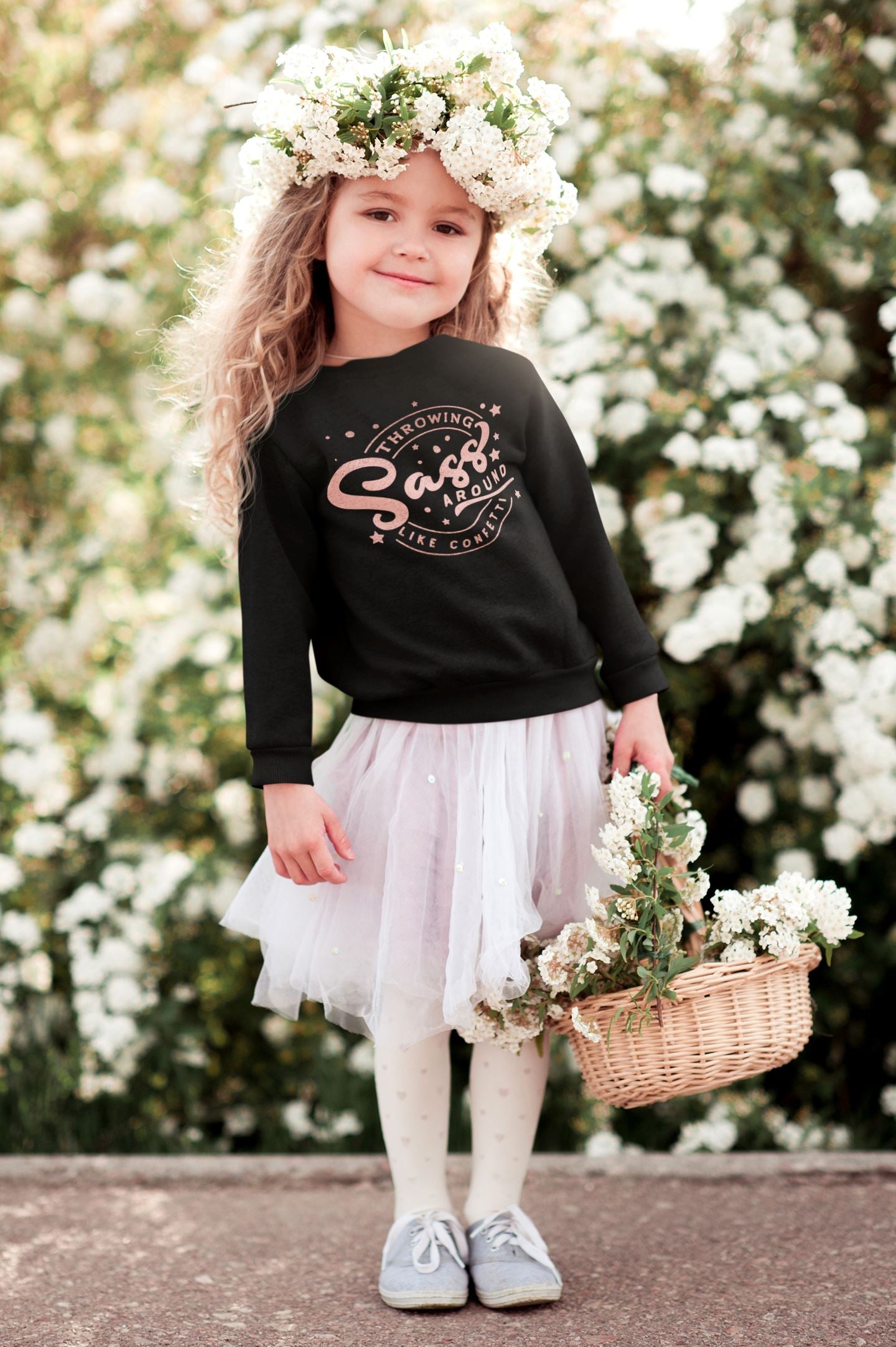 Throwing Sass like Confetti Girls Sweatshirt