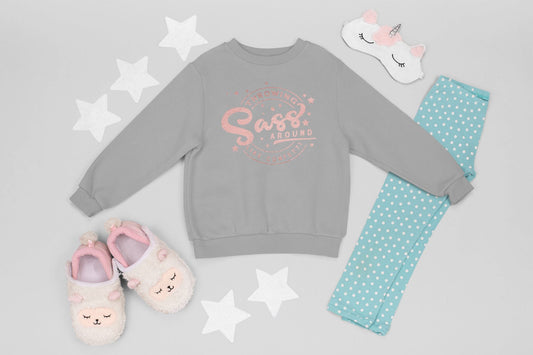 Throwing Sass like Confetti Girls Sweatshirt