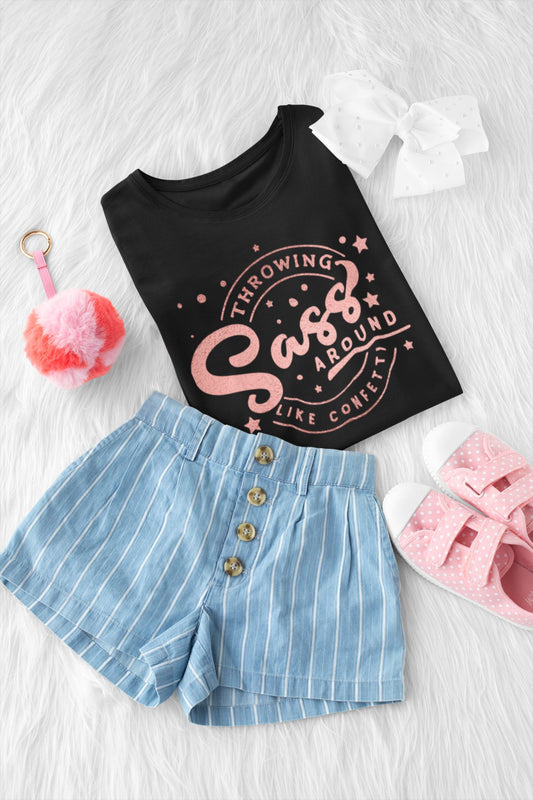 Throwing Sass Like Confetti Kids T-shirt