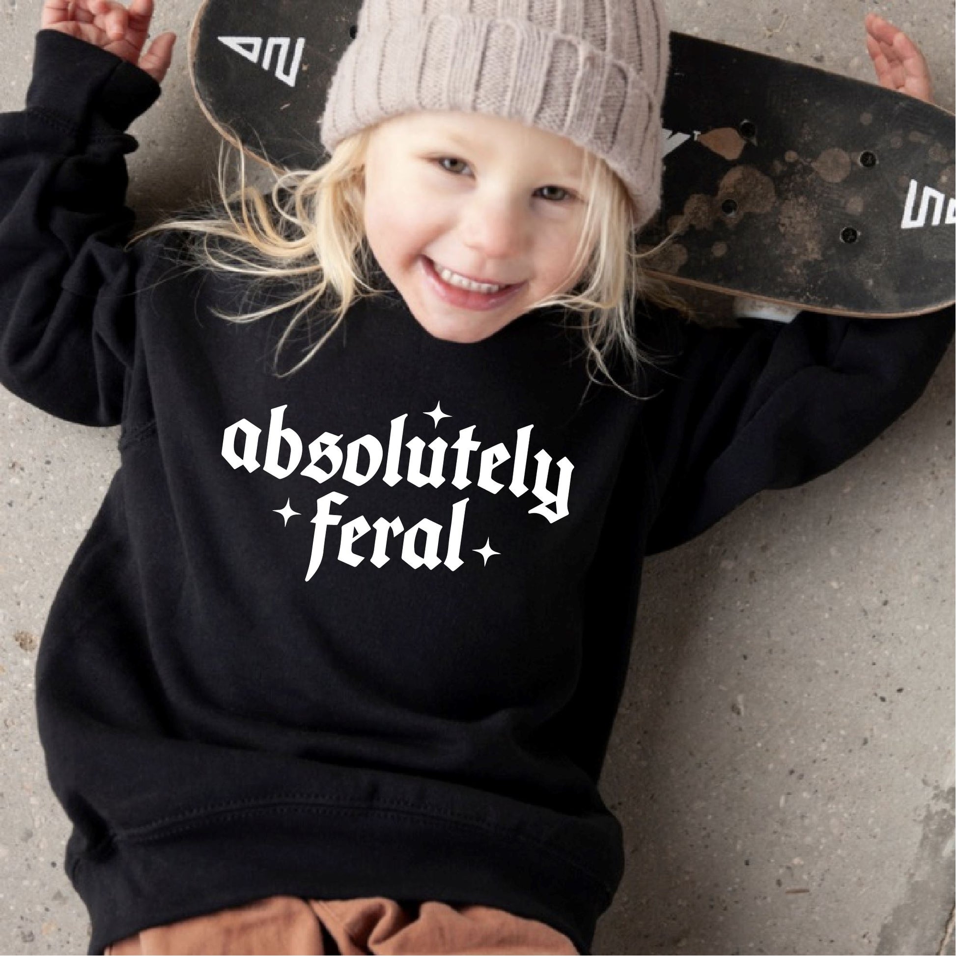 Absolutely Feral Kids Sweatshirt Sweatshirt Print My Tops 
