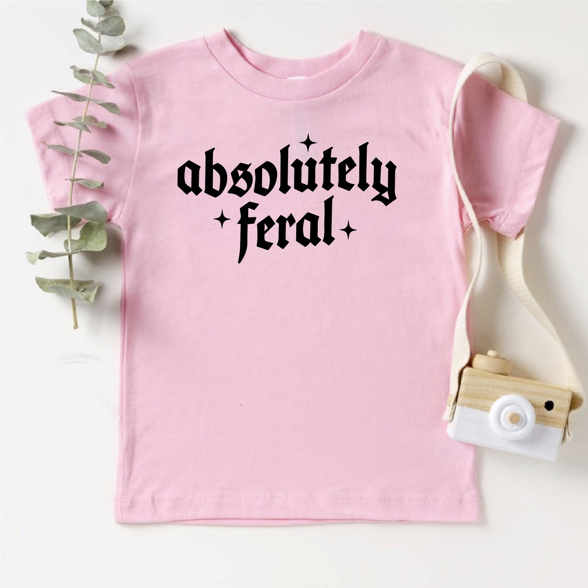 Absolutely Feral Kids T-shirt Sweatshirt Print My Tops 1-2 Years Pink 