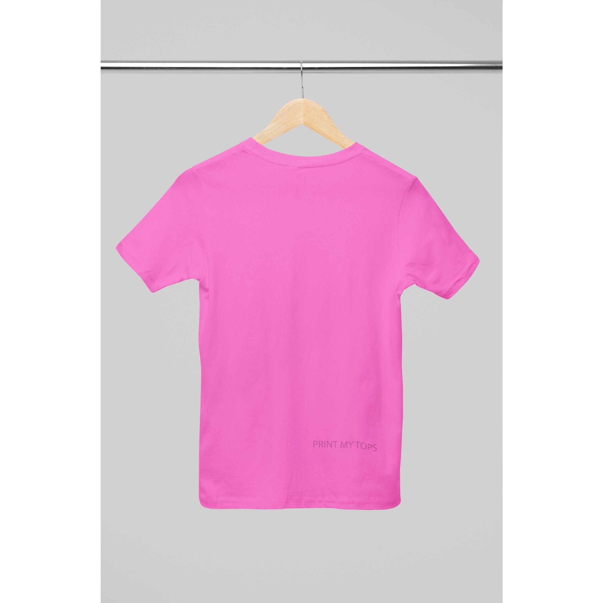 Plain pink t shirt back best sale