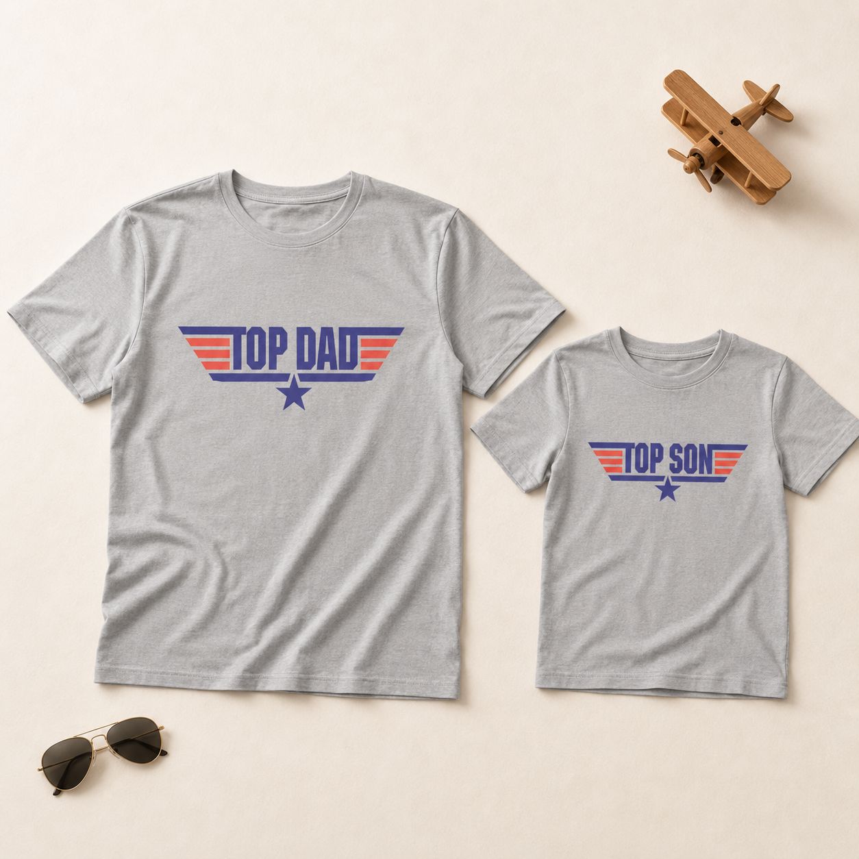 Dad & Son Matching T-Shirts | Top Dad Top Son Personalised Tees T-shirt Print My Tops 