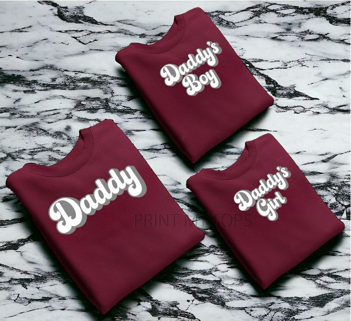 Daddy Daddy's Boy Daddy's Girl Matching Sweatshirts