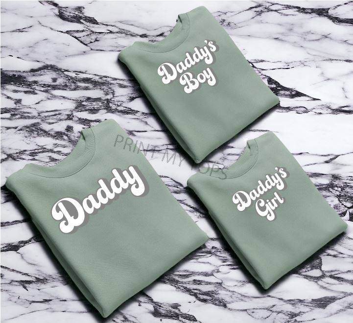 Daddy Daddy's Boy Daddy's Girl Matching Sweatshirts