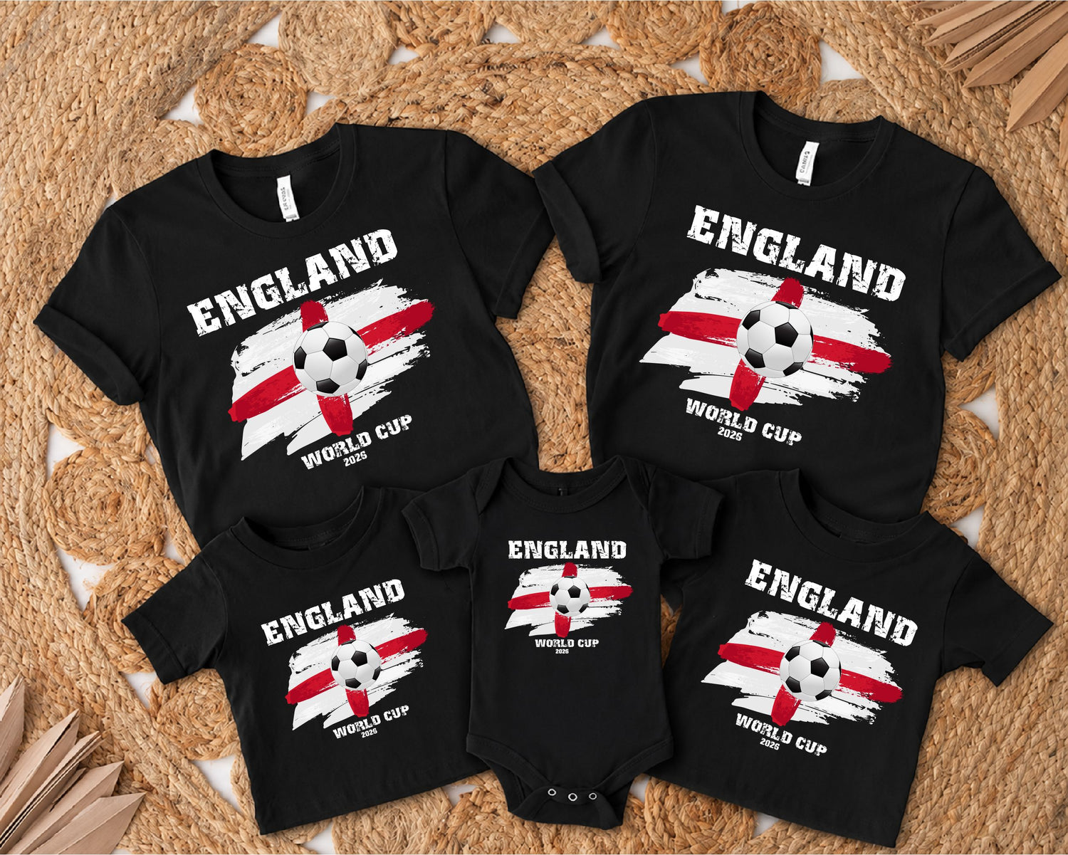 England World Cup 2026 Supporters T-Shirts | Matching Family Football Black Tops T-shirt Print My Tops Mens Small 