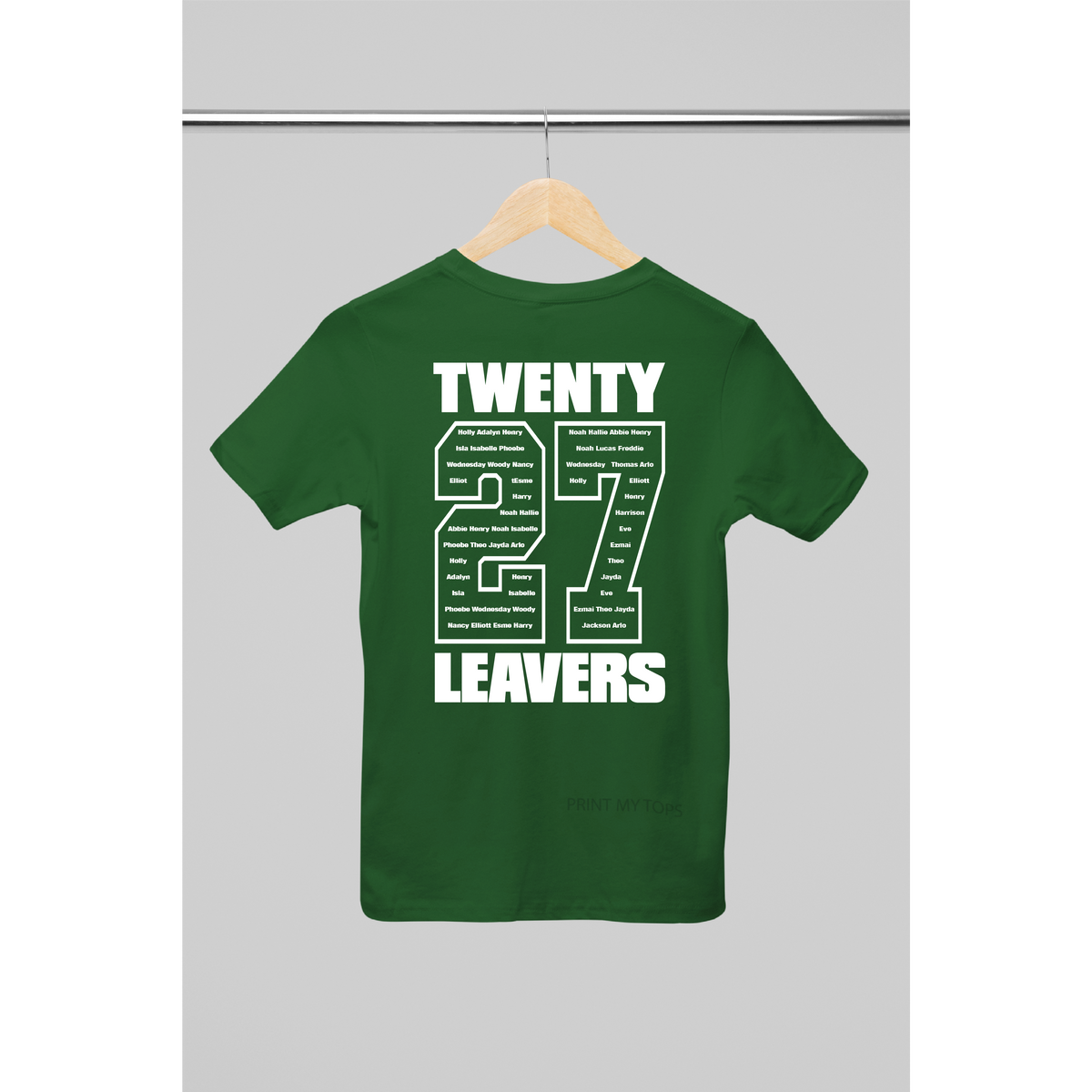 Personalised 2027 School College Leavers T-shirt Top