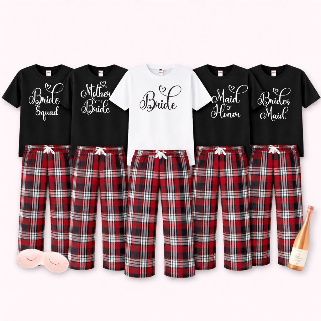 Hen Party Pyjamas with Wedding Roles Pyjamas Print My Tops Womens XS (Size 6-8) White 