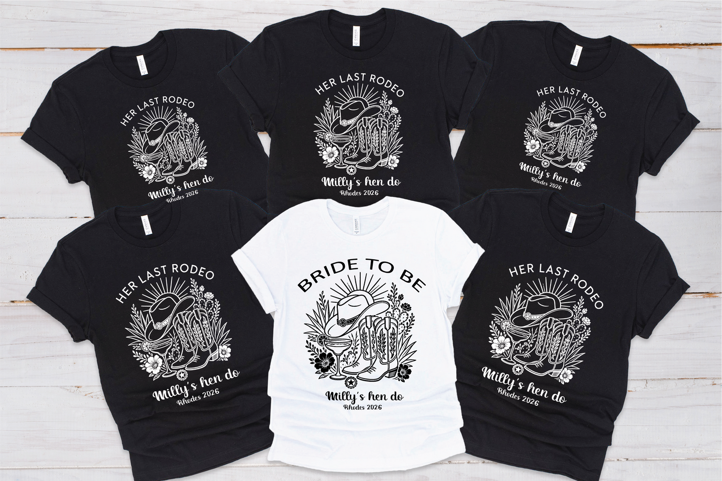 Her Last Rodeo Hen Party T-Shirts