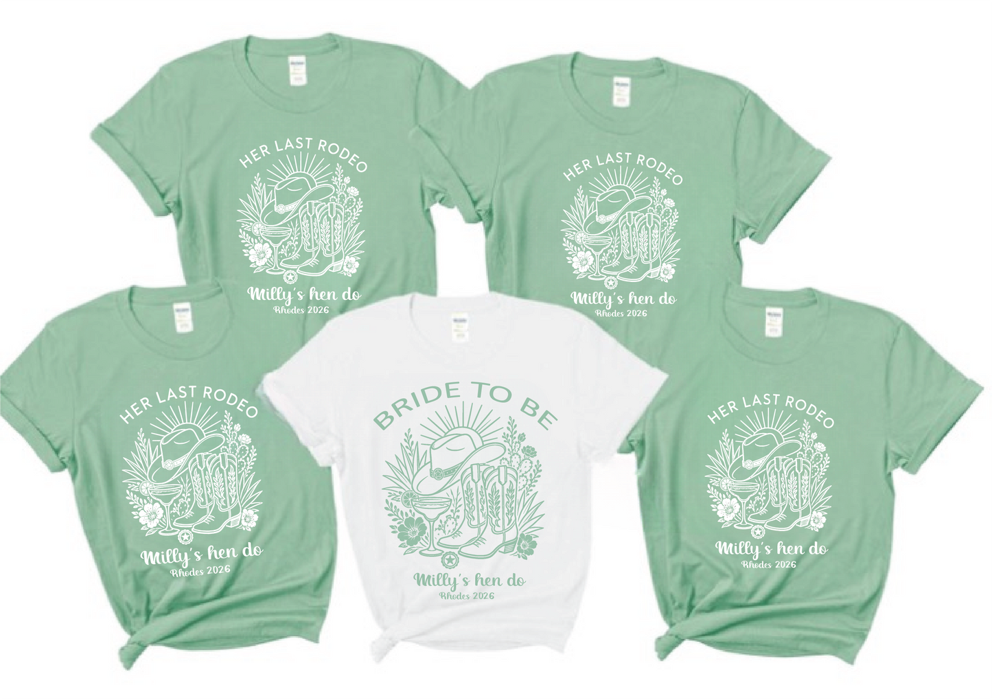 Her Last Rodeo Hen Party T-Shirts