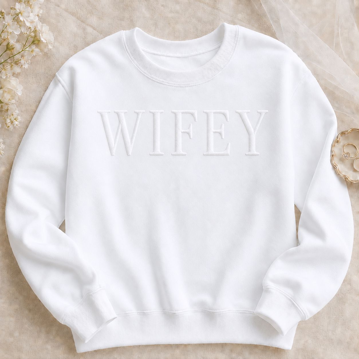 Hubby Wifey Personalised Sweatshirt | Couples Matching Sweatshirt Sweatshirts Print My Tops 