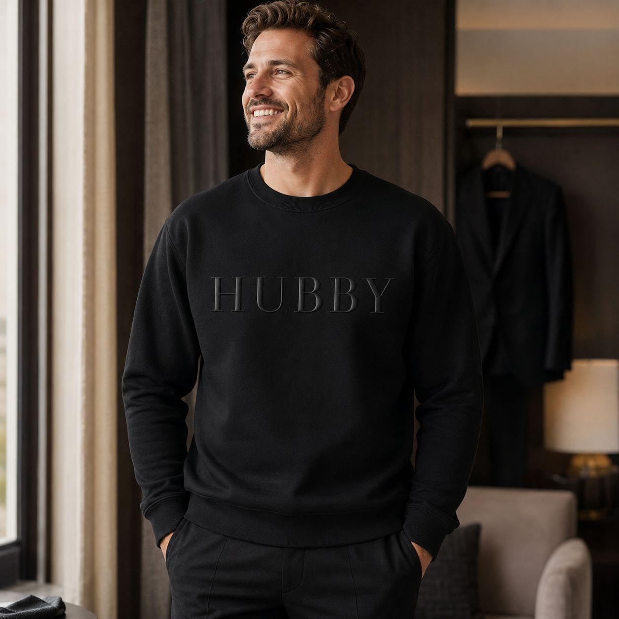 Hubby Wifey Personalised Sweatshirt | Couples Matching Sweatshirt Sweatshirts Print My Tops 