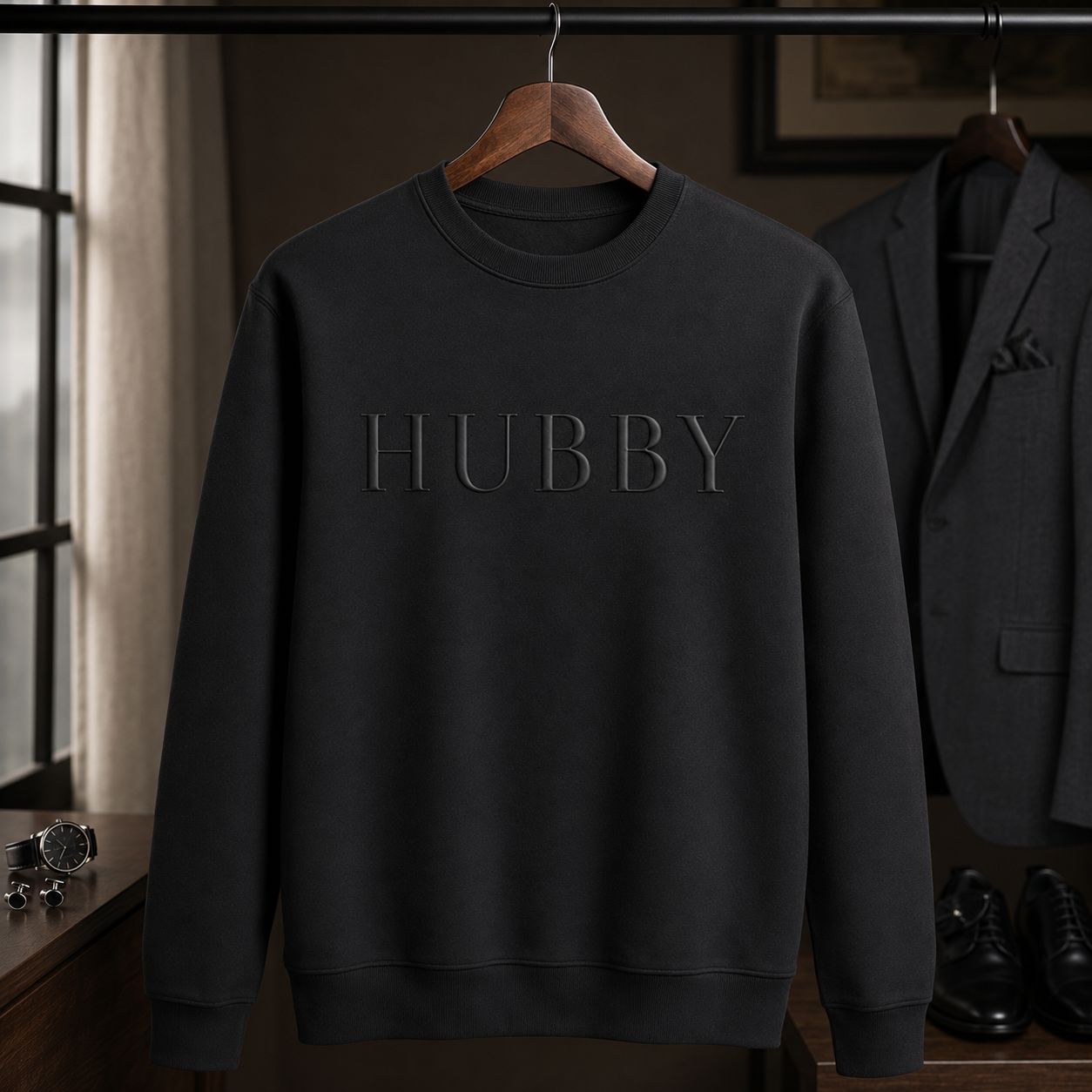 Hubby Wifey Personalised Sweatshirt | Couples Matching Sweatshirt Sweatshirts Print My Tops 