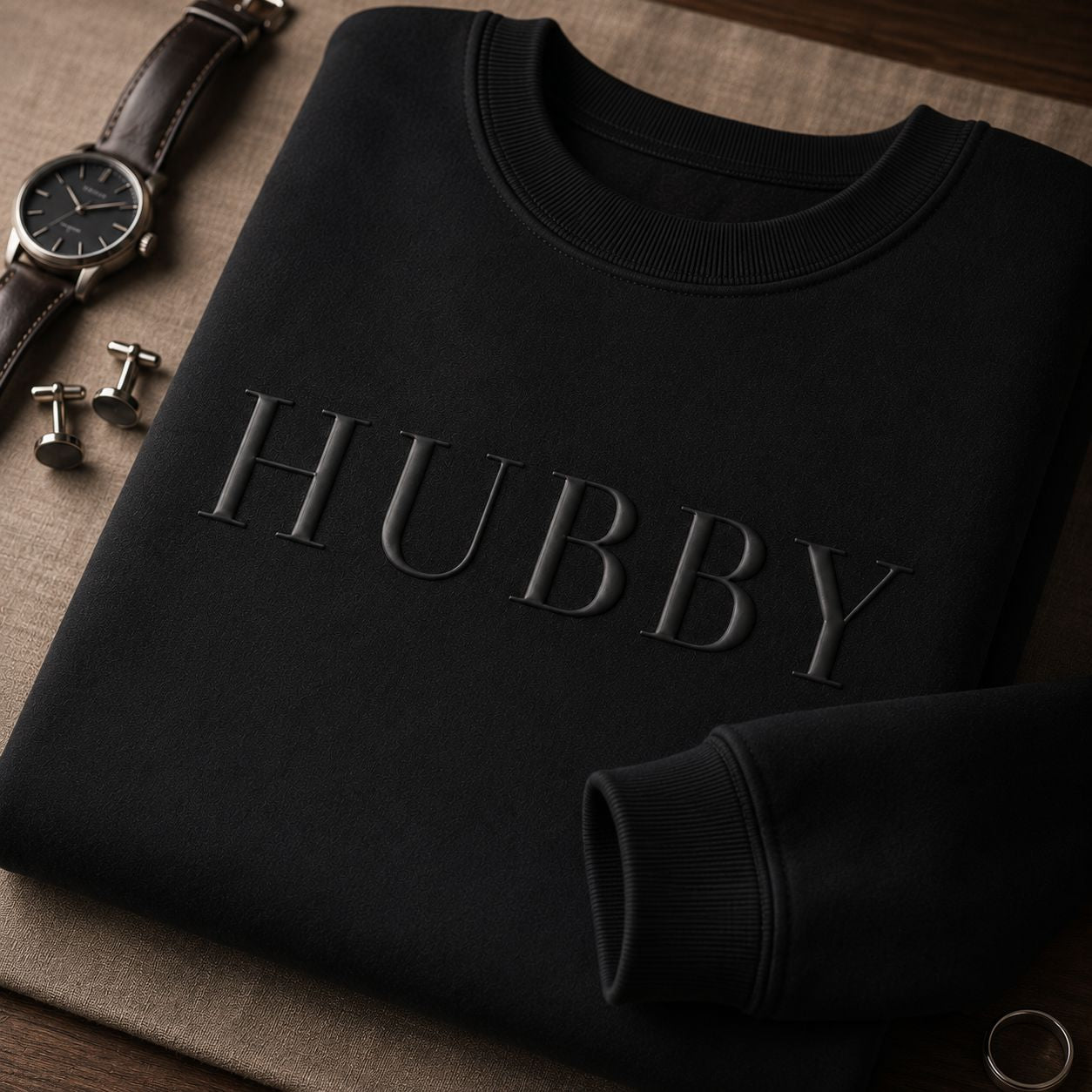Hubby Wifey Personalised Sweatshirt | Couples Matching Sweatshirt Sweatshirts Print My Tops 